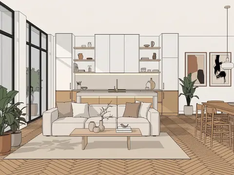 Modelo SketchUp de origem do mesmo apartamento