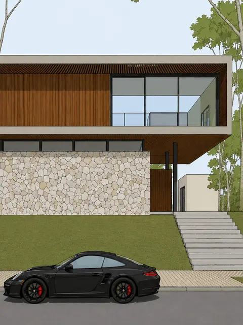 Modelo SketchUp de origem da mesma residência